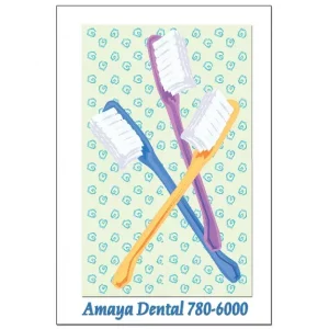 Custom Dental Reminder Card – Three Toothbrushes – DEN321PCC