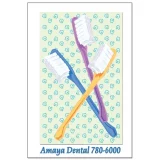 Custom Dental Reminder Card - Three Toothbrushes - DEN321PCC