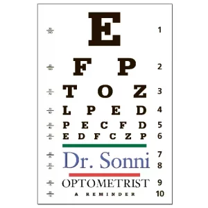 Eye Chart Custom Optometry Reminder Postcard – OPT115PCC