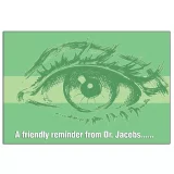 Green Reminder Postcard for Optometry Practice – OPT120PCC