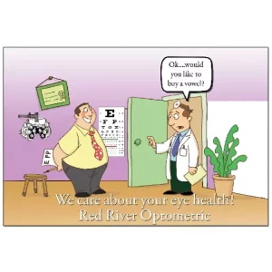 Optometric Recall Postcard Would you like to buy a vowel OPT306PCC