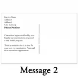 Custom Reminder Eye Care Postcard – Man in a car – OPT206PCC