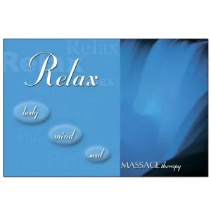 Personalized Chiropractic Postcard – Relax Body, Mind, Soul – CHR104PCC