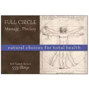 Custom Chiropractic Card – Full Circle Massage Therapy – CHR109PCC