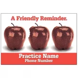 Customized Dental Reminder Card - Three Apples - DEN106PCC