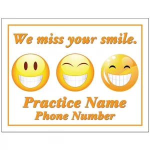 Custom Perforated Dental Card – Miss Your Smile – DEN129LZC