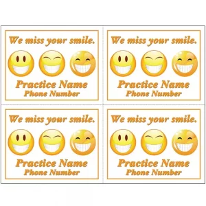 Custom Perforated Dental Card – Miss Your Smile – DEN129LZC