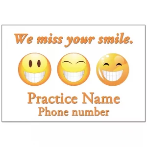 Custom Dental Reactivation Card – Smiley – DEN129PCC