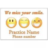 Custom Dental Reminder Smiley Card - DEN129PCC