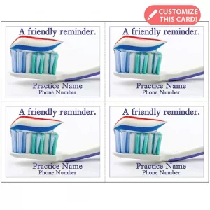 Custom Perforated Dental Reminder Card – DEN131LZC