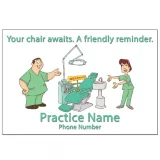 Custom Dental Reminder Card - Your Chair Awaits - DEN202PCC