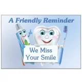 Custom Dental Reminder Postcard - Miss Your Smile - DEN251PCC