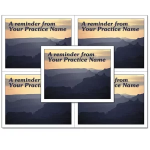 Custom Reminder Perforated Card for Dentists – Sunset – DEN310LZC