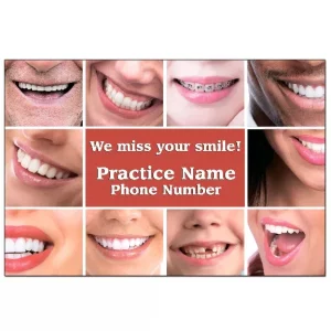 Dental Appointment Reminder Card – Miss Your Smile – DEN520PCC