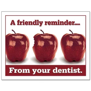 Custom Reminder From Your Dentist Perforated Card – DEN106LZCup