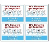 Custom Dental Reminder Perforated Card - Time to Get Together - DEN122LZCup