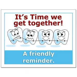 Custom Dental Reminder Perforated Card – Time to Get Together – DEN122LZCup