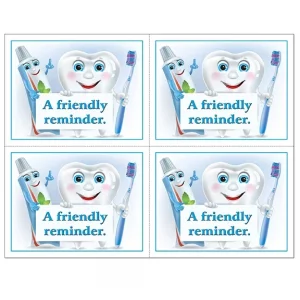 Perforated Custom Dental Reminder Postcard – DEN251LZCup