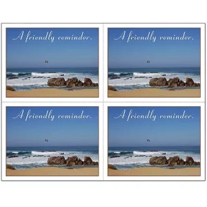 Personalized Perforated Dental Postcard – DEN504LZCup (Seashore)