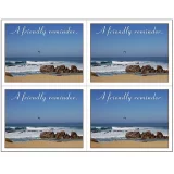 Personalized Perforated Dental Postcard - DEN504LZCup (Seashore)