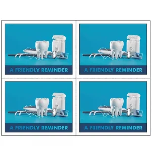 Reminder Postcard for Dentists – DEN507LZCup (Perforated for Tear-Off)