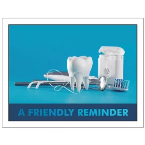 Reminder Postcard for Dentists – DEN507LZCup (Perforated for Tear-Off)