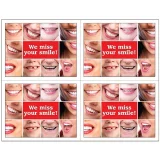 We Miss Your Smile - Custom Dental Reminder Card (Perforated) DEN520LZCup