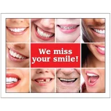We Miss Your Smile – Custom Dental Reminder Card (Perforated) – DEN520LZCup